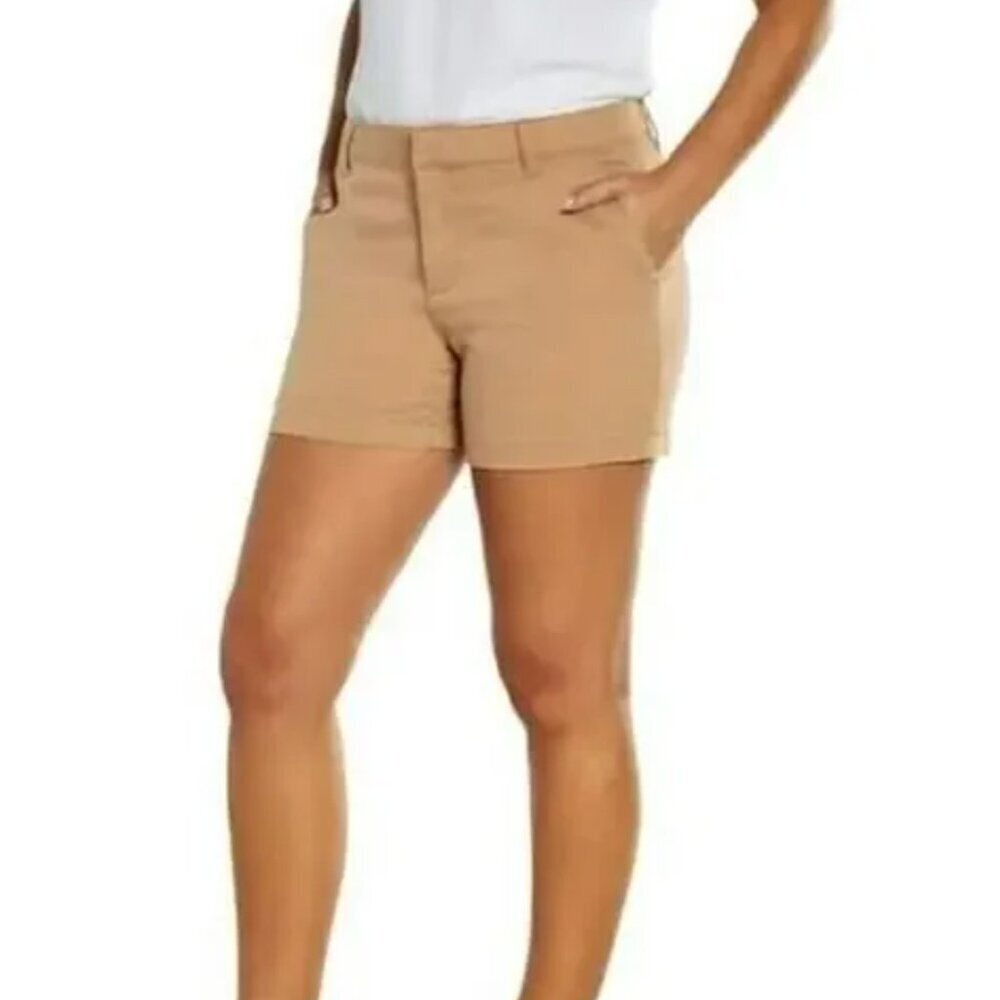 Banana Republic Women's Camel Tan Cotton Blend Chino Shorts size 12